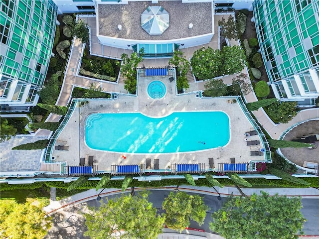 3131 Michelson Dr Unit 901, Irvine, CA 92612 - drone / aerial view of a pool