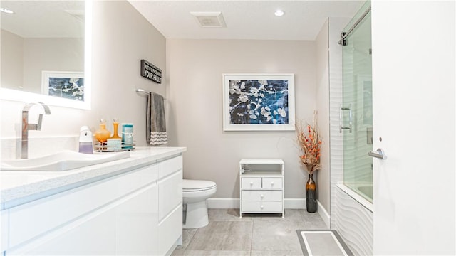 3131 Michelson Dr Unit 901, Irvine, CA 92612 - full bath featuring vanity, bath / shower combo with glass door, and recessed lighting