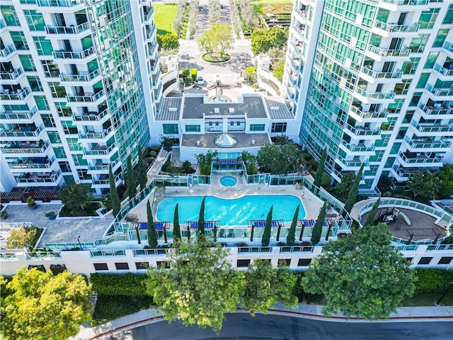 3131 Michelson Dr Unit 901, Irvine, CA 92612 - bird's eye view of a pool area