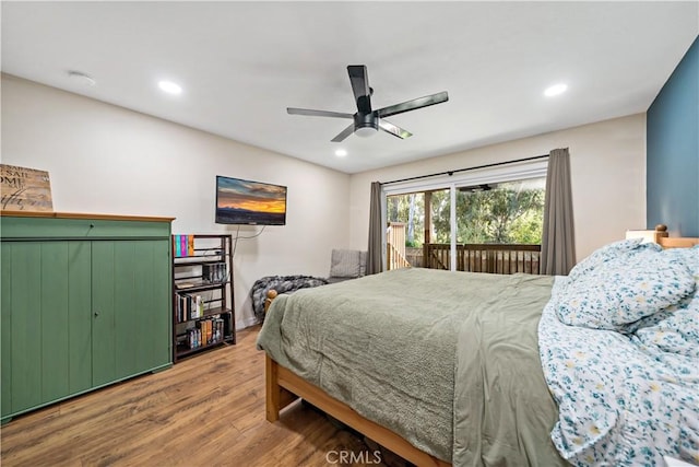 1828 Wintergreen, Escondido, CA 92026 - bedroom with wood finished floors, recessed lighting, and a ceiling fan