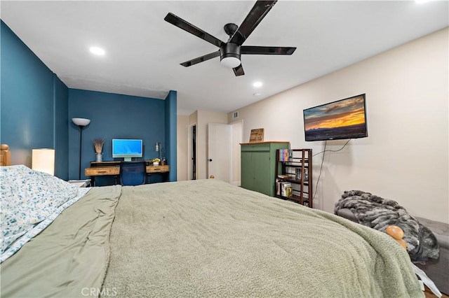 1828 Wintergreen, Escondido, CA 92026 - bedroom with recessed lighting and ceiling fan
