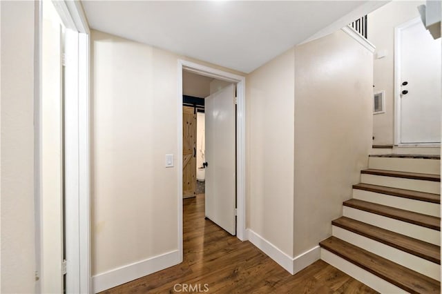 1828 Wintergreen, Escondido, CA 92026 - corridor with wood finished floors and stairs