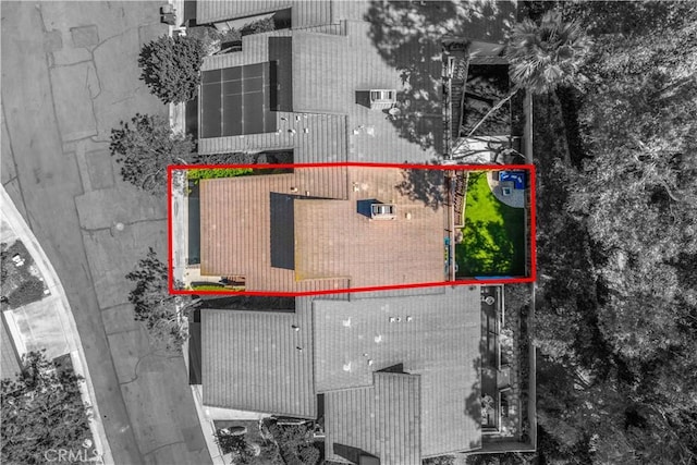 1828 Wintergreen, Escondido, CA 92026 - aerial view of property and surrounding area with property boundaries highlighted