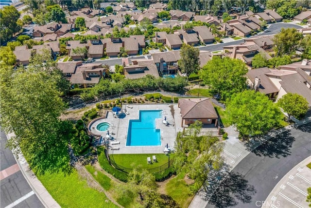 1828 Wintergreen, Escondido, CA 92026 - aerial perspective of suburban area featuring a pool