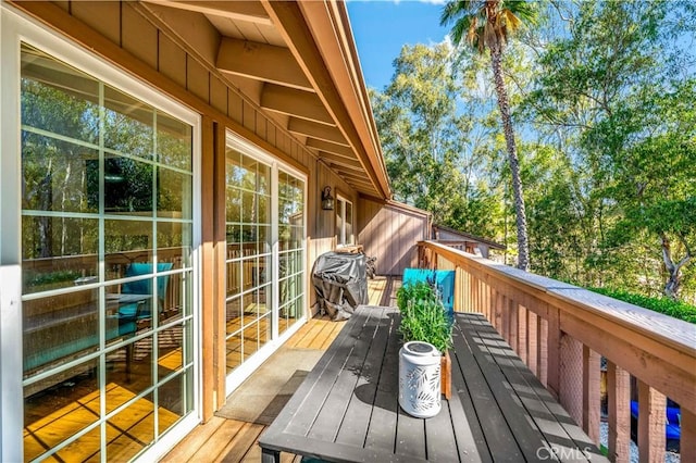 1828 Wintergreen, Escondido, CA 92026 - wooden terrace featuring grilling area
