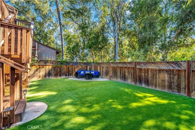 1828 Wintergreen, Escondido, CA 92026 - fenced backyard with an outdoor hangout area