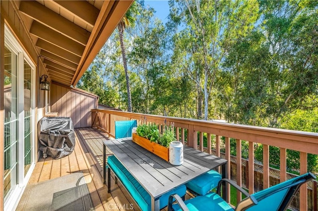 1828 Wintergreen, Escondido, CA 92026 - wooden terrace with outdoor dining area