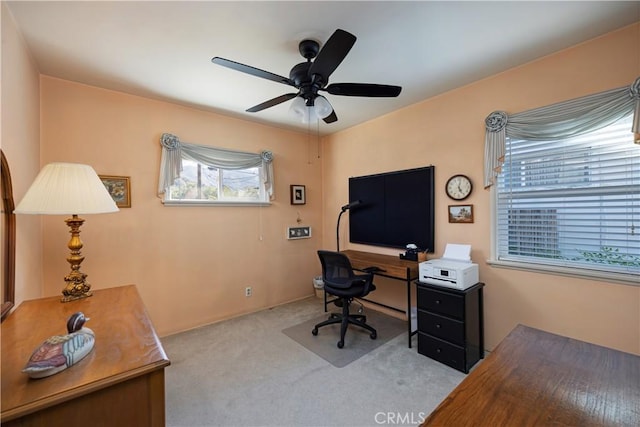2900 Manhattan Ave, La Crescenta, CA 91214 - office featuring carpet floors and a ceiling fan