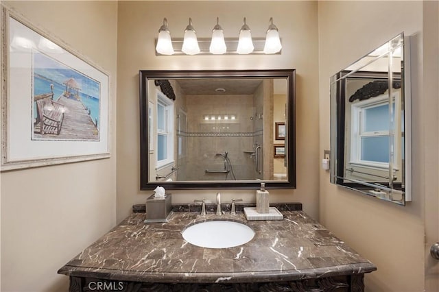2900 Manhattan Ave, La Crescenta, CA 91214 - bathroom with vanity and a tile shower
