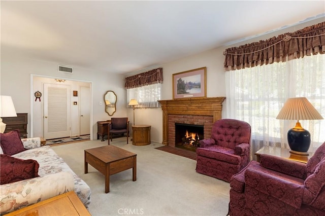 2900 Manhattan Ave, La Crescenta, CA 91214 - carpeted living area featuring a fireplace