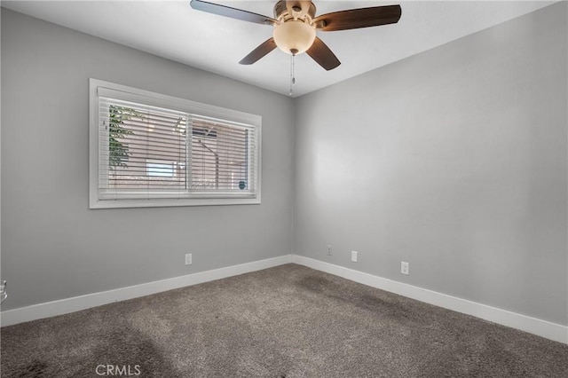 3652 San Joaquin Ave, Los Alamitos, CA 90720 - carpeted empty room featuring baseboards and ceiling fan