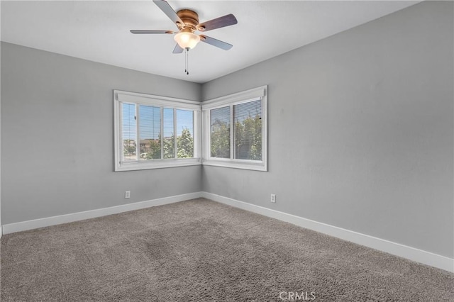 3652 San Joaquin Ave, Los Alamitos, CA 90720 - carpeted empty room featuring baseboards and a ceiling fan
