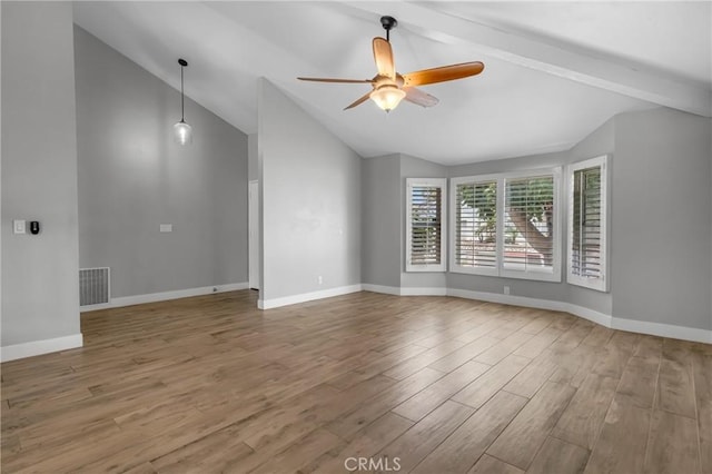 3652 San Joaquin Ave, Los Alamitos, CA 90720 - unfurnished living room with ceiling fan and wood finished floors
