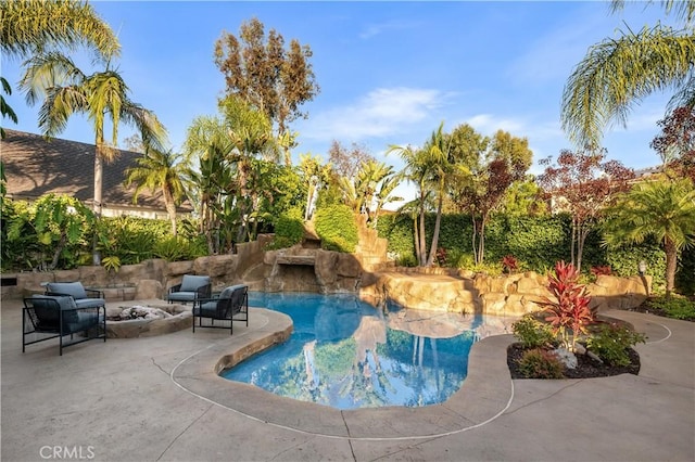 26356 Sorrell Pl, Laguna Hills, CA 92653 - view of pool featuring an outdoor fire pit and a patio area