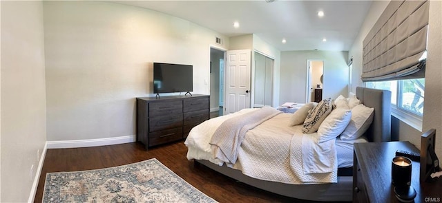 1349 Beech Hill Ave, Hacienda Heights, CA 91745 - bedroom featuring wood finished floors, recessed lighting, and ensuite bath