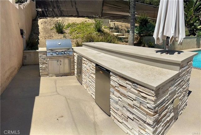 1349 Beech Hill Ave, Hacienda Heights, CA 91745 - view of patio / terrace with exterior kitchen and stairway