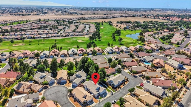 11246 Pleasant Hills Dr, Apple Valley, CA 92308 - aerial view of property and surrounding area with nearby suburban area, a local golf course, and a large body of water