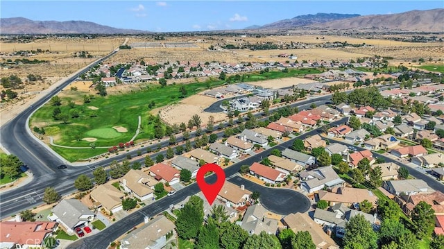11246 Pleasant Hills Dr, Apple Valley, CA 92308 - aerial view of property and surrounding area featuring mountains and nearby suburban area