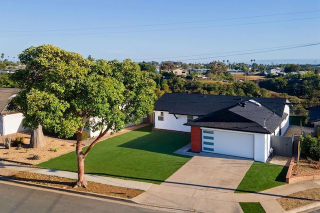 4143 Cole Way, San Diego, CA 92117 - view of front of property featuring concrete driveway, an attached garage, and a shingled roof