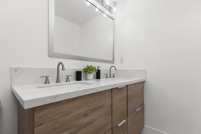 4143 Cole Way, San Diego, CA 92117 - bathroom with double vanity and baseboards
