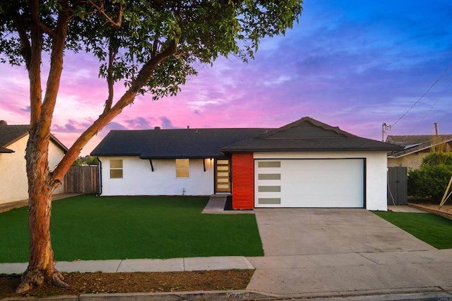 4143 Cole Way, San Diego, CA 92117 - view of front facade featuring concrete driveway, a garage, and stucco siding
