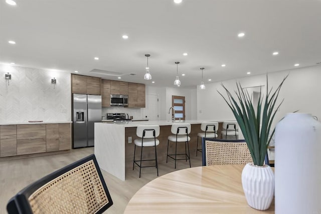 4143 Cole Way, San Diego, CA 92117 - dining room featuring recessed lighting and light wood-type flooring