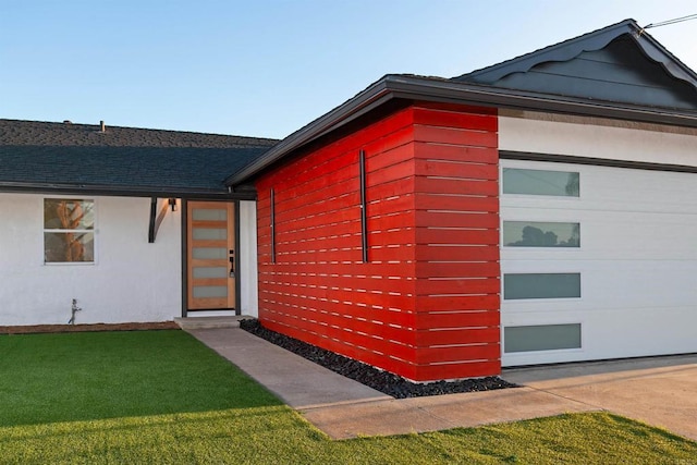 4143 Cole Way, San Diego, CA 92117 - view of front of home featuring a garage, a front yard, and a shingled roof