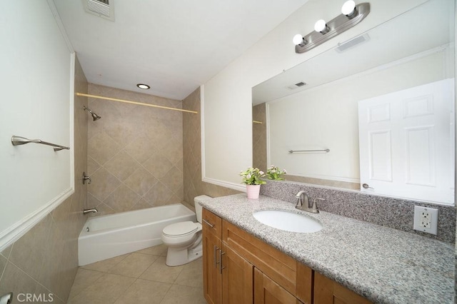 8851 Sonora Rd, Phelan, CA 92371 - bathroom featuring vanity, shower / bathtub combination, and tile patterned floors