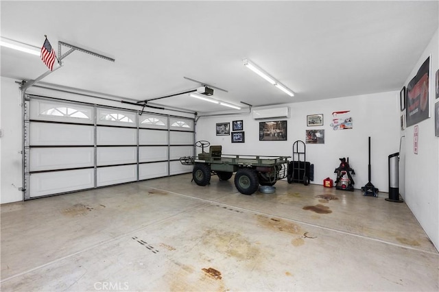41798 Aviv Ct, Murrieta, CA 92562 - garage featuring a wall mounted air conditioner and a garage door opener