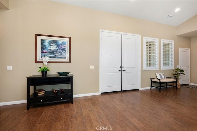 41798 Aviv Ct, Murrieta, CA 92562 - foyer entrance with dark wood-style floors and recessed lighting