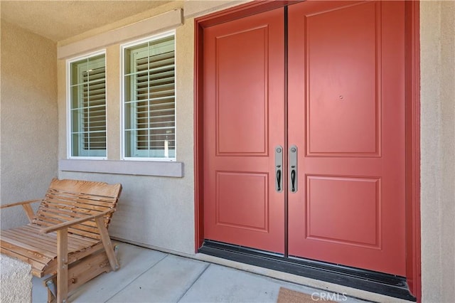 41798 Aviv Ct, Murrieta, CA 92562 - doorway to property with stucco siding