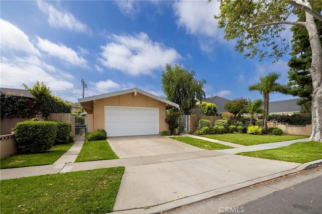 2911 Walker Lee Dr, Rossmoor, CA 90720 - ranch-style home featuring a gate, driveway, stucco siding, and an attached garage