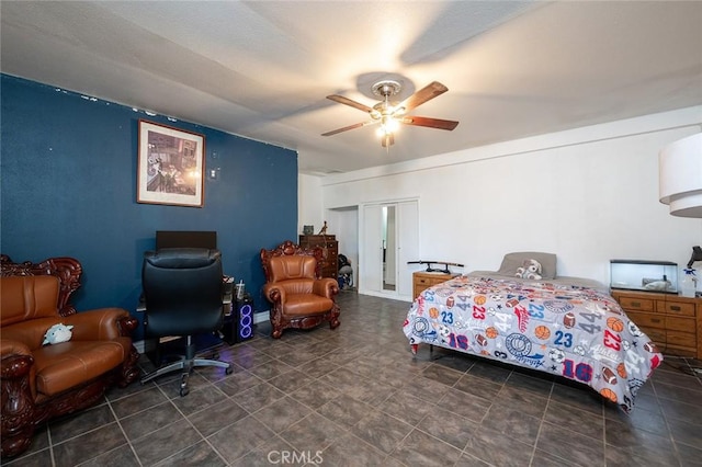 117 N Morada Ave, West Covina, CA 91790 - tiled bedroom with ceiling fan