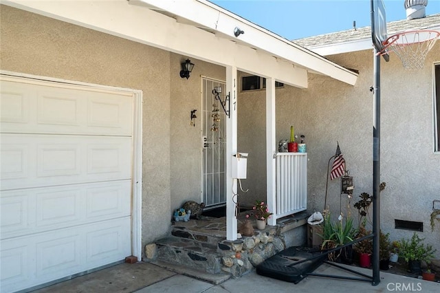 117 N Morada Ave, West Covina, CA 91790 - doorway to property with a garage and stucco siding
