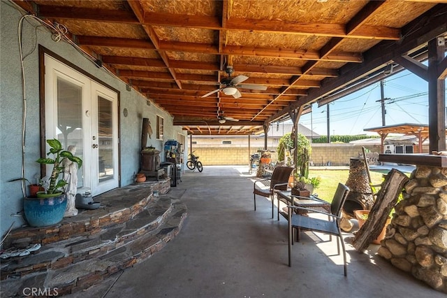 117 N Morada Ave, West Covina, CA 91790 - view of patio / terrace with ceiling fan