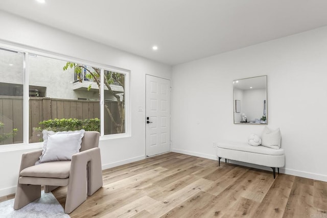 4514 Dawson Ave Unit 2, San Diego, CA 92115 - sitting room with light wood-type flooring and recessed lighting