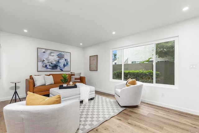 4514 Dawson Ave Unit 4, San Diego, CA 92115 - living room featuring light wood-type flooring and recessed lighting