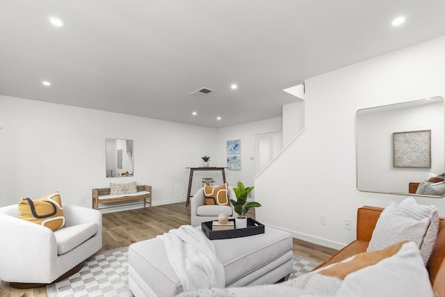 4514 Dawson Ave Unit 4, San Diego, CA 92115 - living room with light wood-style flooring and recessed lighting