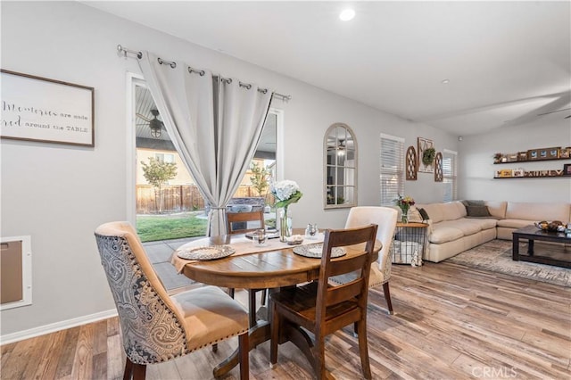 3558 Mt San Gorgonia Ave, Rosamond, CA 93560 - dining space with healthy amount of natural light, light wood finished floors, and recessed lighting