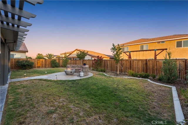 3558 Mt San Gorgonia Ave, Rosamond, CA 93560 - fenced backyard with a patio