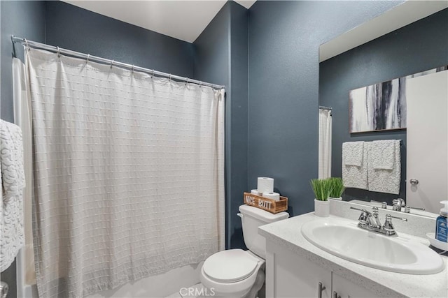 3558 Mt San Gorgonia Ave, Rosamond, CA 93560 - bathroom with vanity, a textured wall, and shower / tub combo