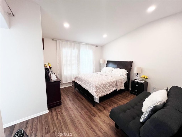 28303 Sycamore Dr, Saugus, CA 91350 - bedroom featuring wood finished floors, recessed lighting, and vaulted ceiling