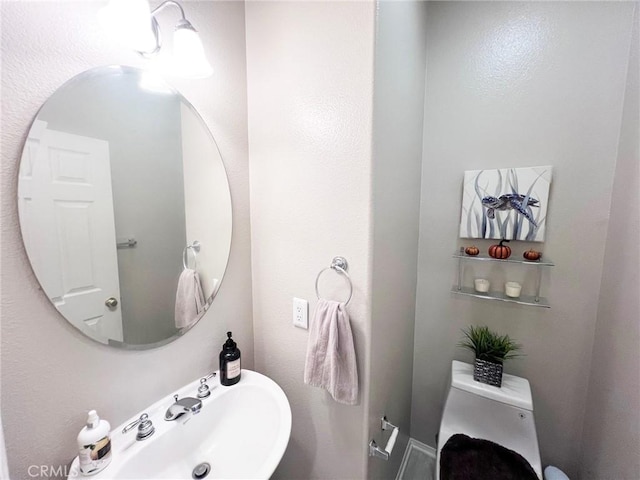 28303 Sycamore Dr, Saugus, CA 91350 - half bath with a sink and toilet