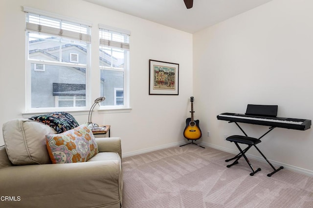 274 S Prospect Ave, Tustin, CA 92780 - living area with light colored carpet and ceiling fan