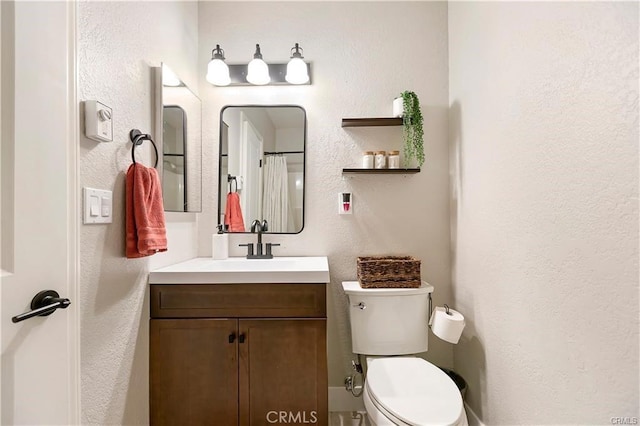 1292 N California Ave, Beaumont, CA 92223 - bathroom with vanity and a textured wall