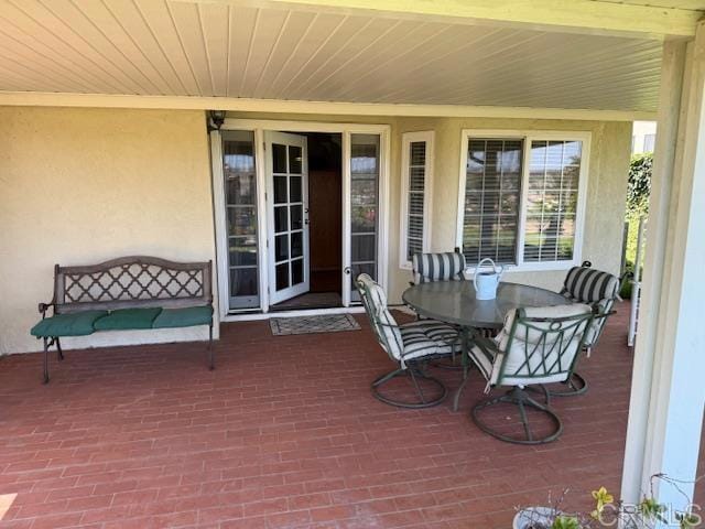 1633 Willowspring Dr N, Encinitas, CA 92024 - wooden deck with outdoor dining area and a patio area