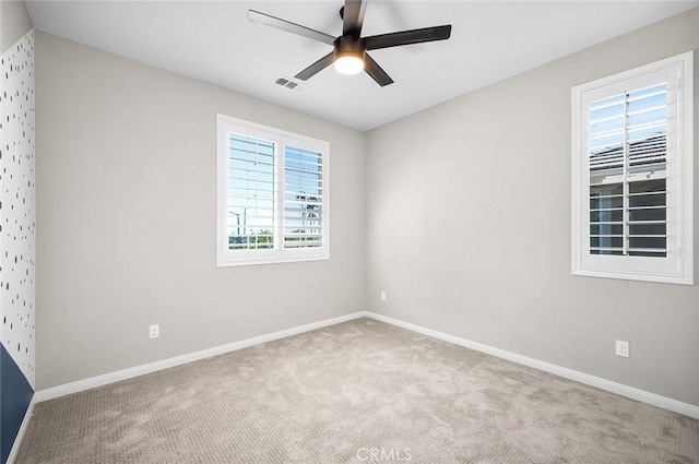 28419 Sunflower St, Highland, CA 92346 - carpeted empty room featuring a ceiling fan and baseboards