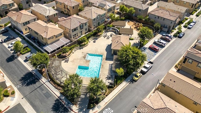 28419 Sunflower St, Highland, CA 92346 - aerial view of residential area with a pool area
