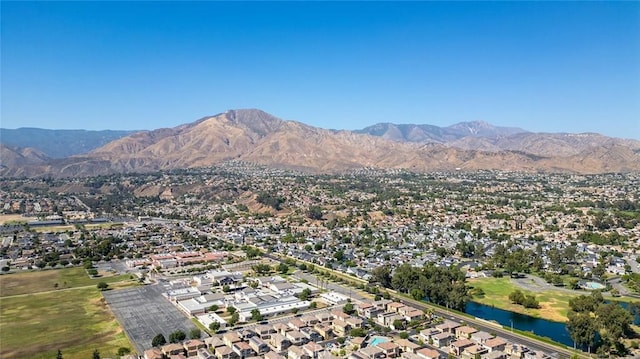 28419 Sunflower St, Highland, CA 92346 - aerial perspective of suburban area featuring a water and mountain view
