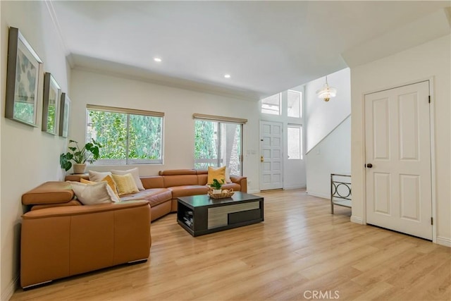 334 California St Unit D, Arcadia, CA 91006 - living area with light wood-style flooring and recessed lighting